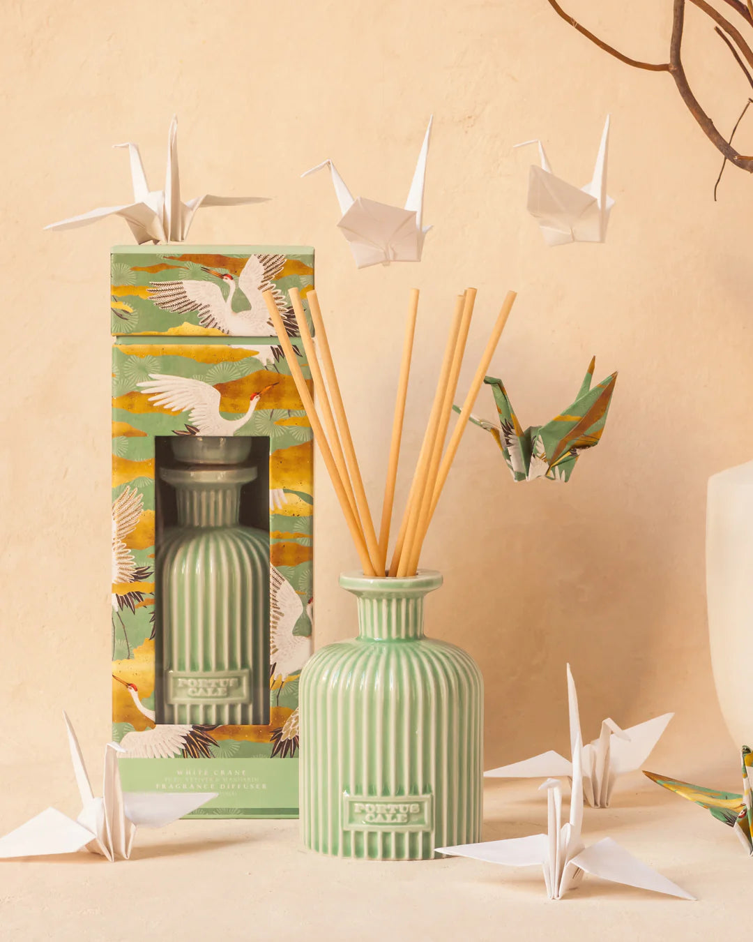Castelbel Ambientador Mikado White Crane - Portus Cale Collection - #pino_y_jacaranda#