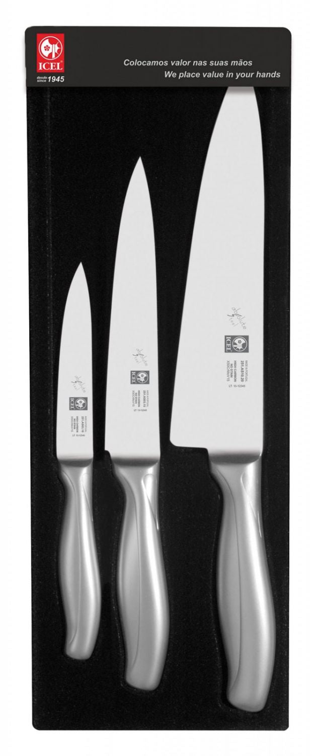 Set de 3 cuchillos Icel Absolute con fileteador