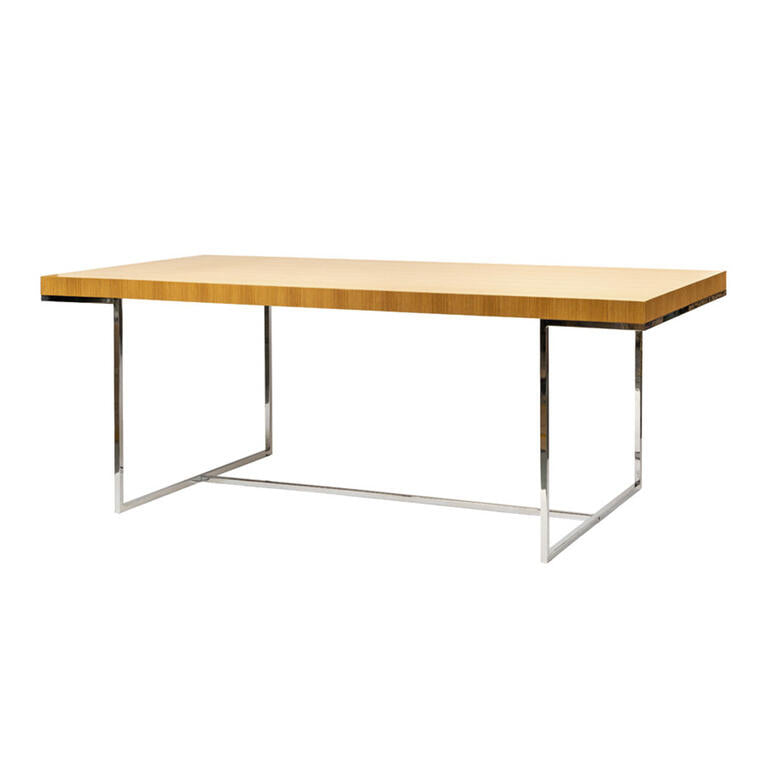 Mesa de comedor con patas cromadas Brandal