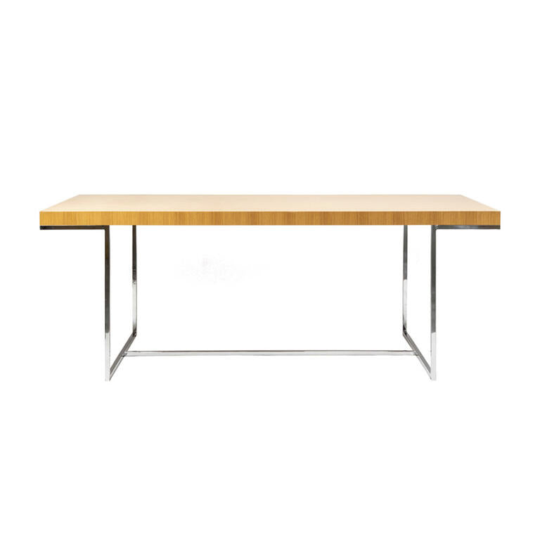 Mesa de comedor con patas cromadas Brandal