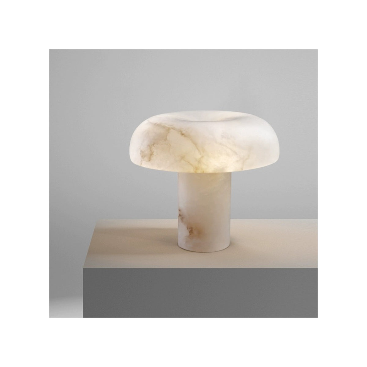 Lámpara de mesa de mármol tostado Cervo