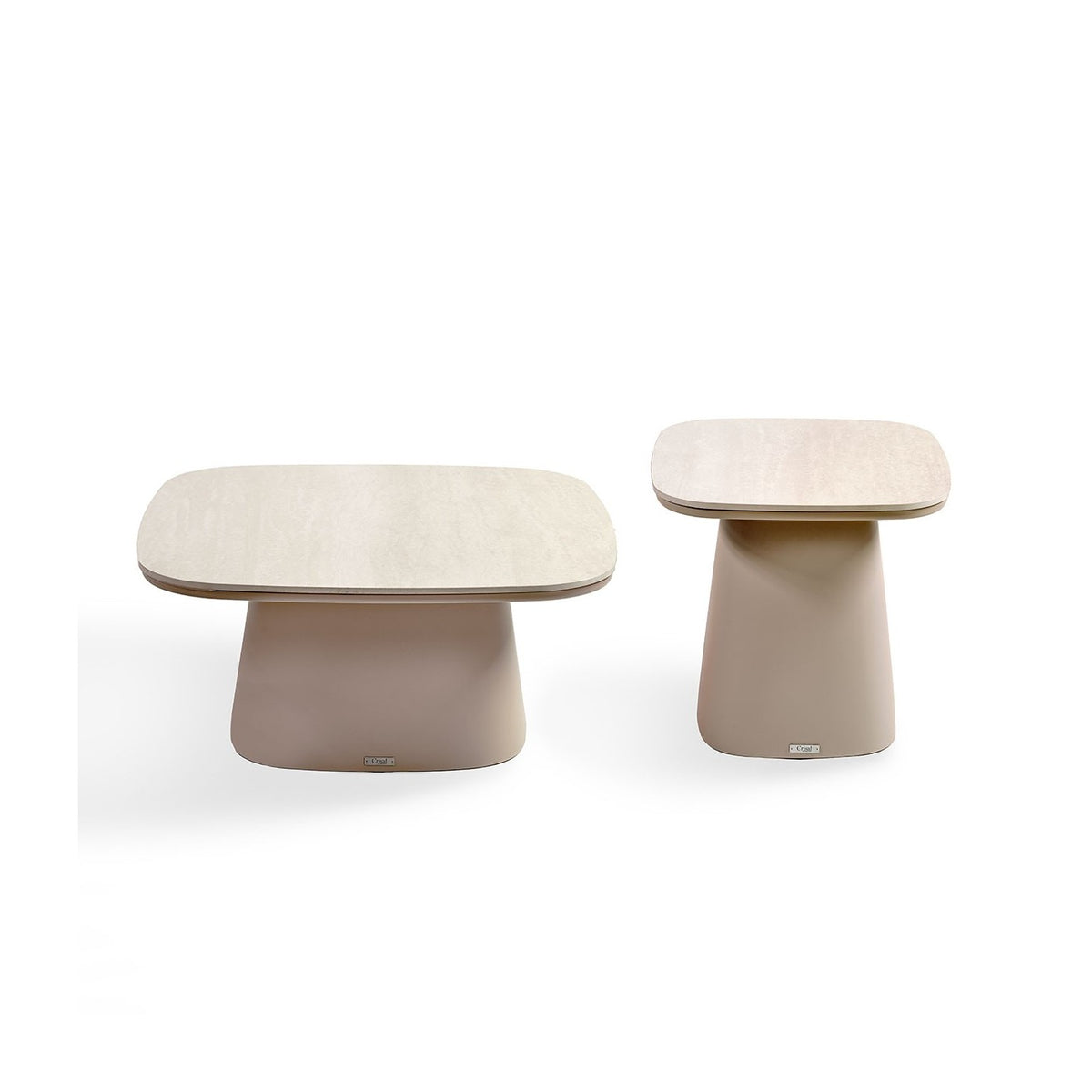 Mesa auxiliar de exterior arena y porcelánico Tetuán