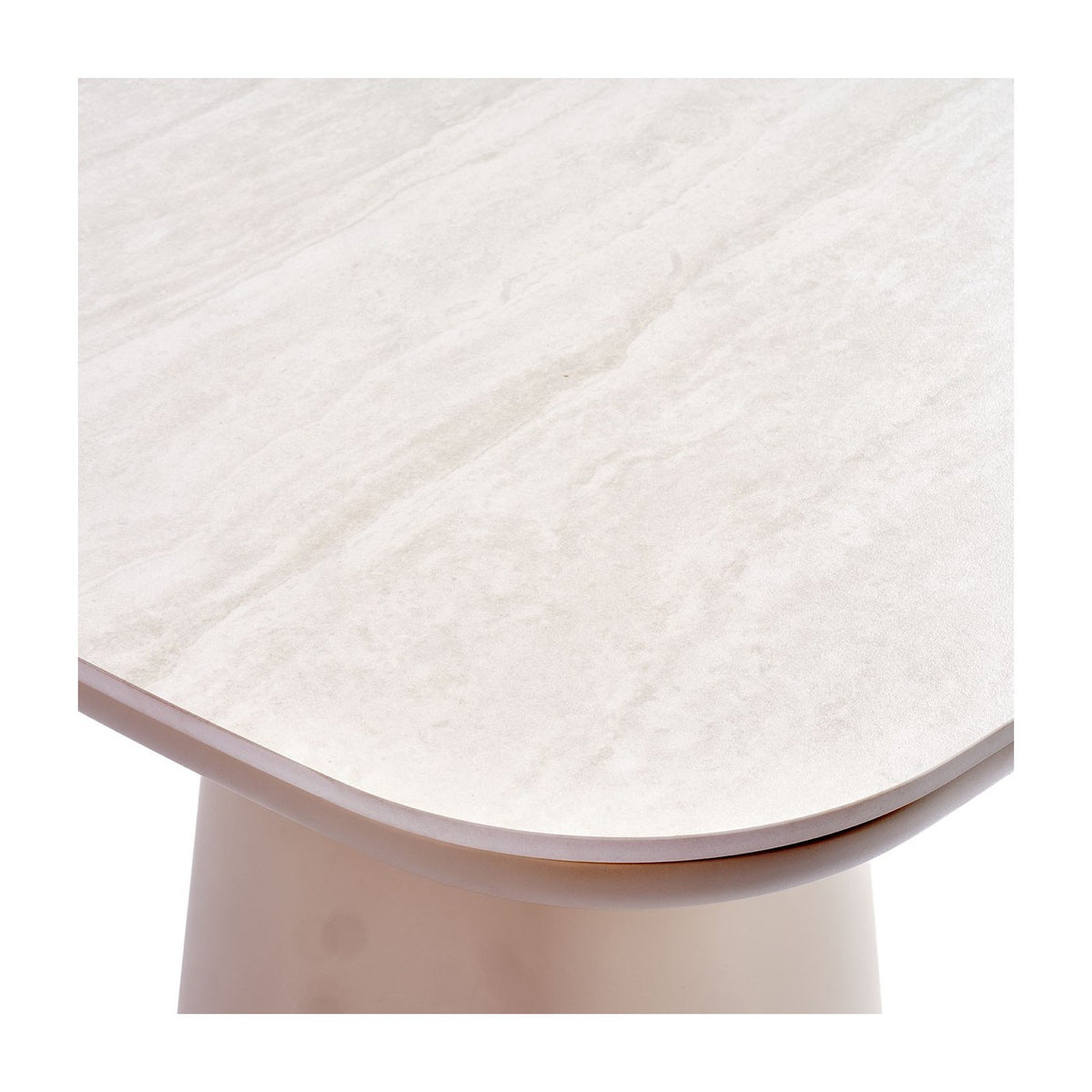 Mesa de comedor cuadrada de cerámica y pata arena Pembroke