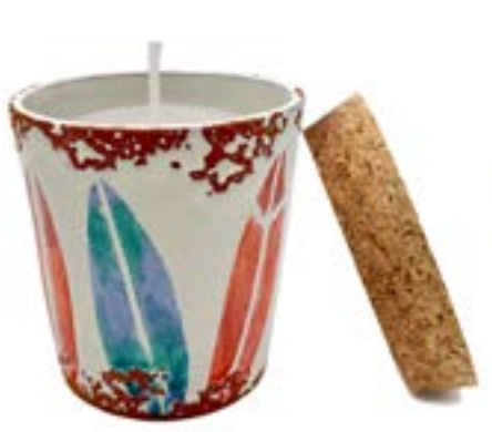 Vela de cerámica Surf - Peach & Mandarin - #pino_y_jacaranda#