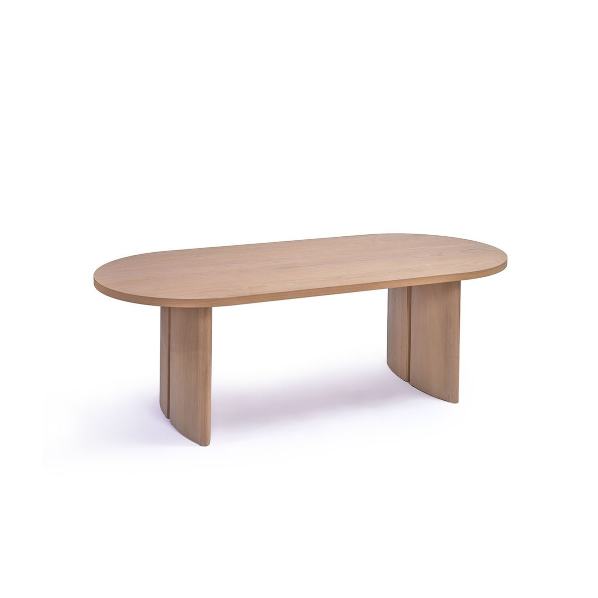 Mesa de comedor ovalada de roble claro 260 Mġarr