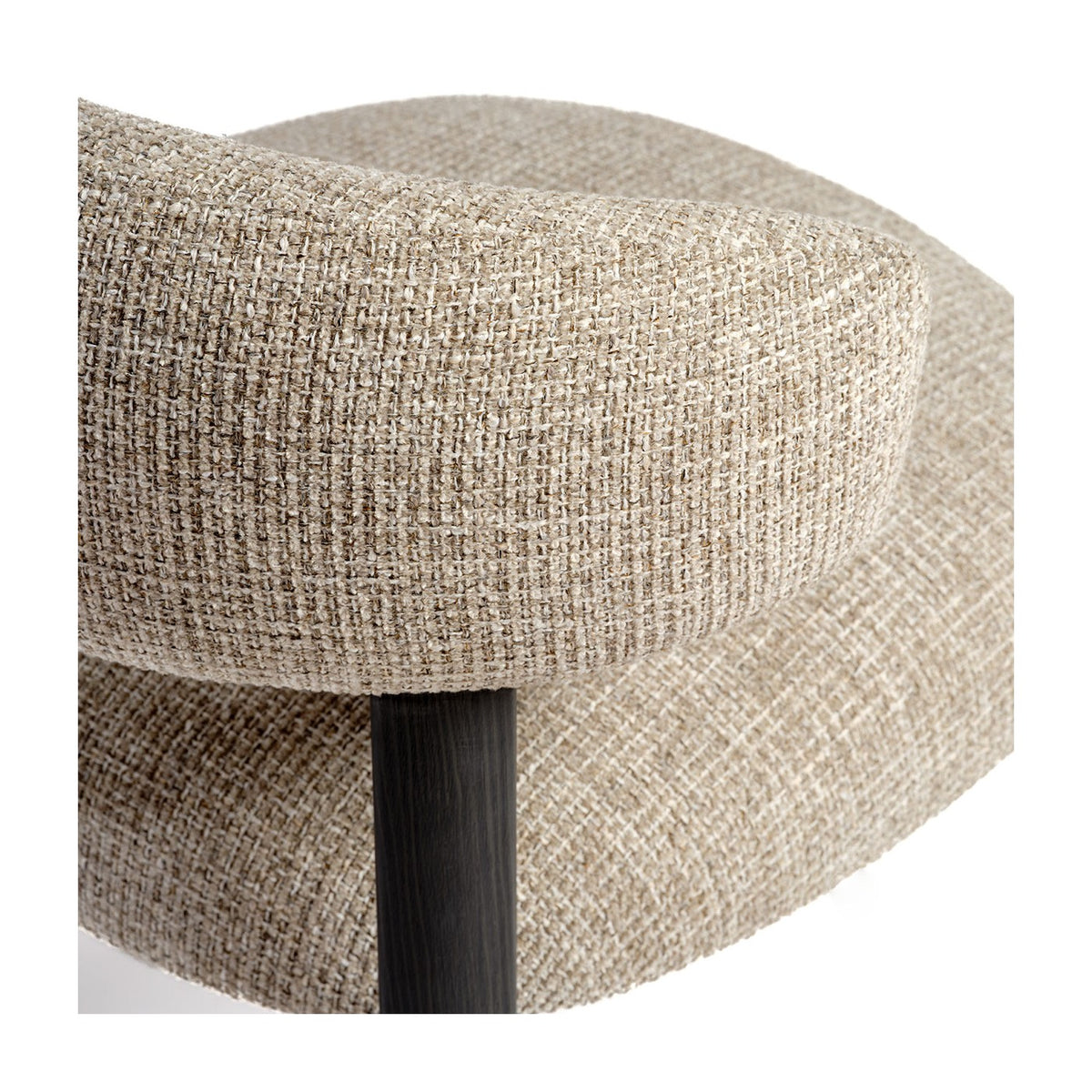 Set de 2 sillas tapizadas beige de respaldo curvo Aiguablava