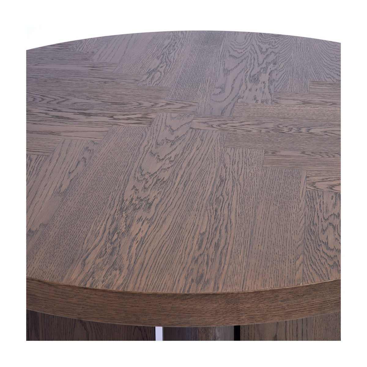 Mesa de comedor redonda de roble natural con pata central Siġġiewi