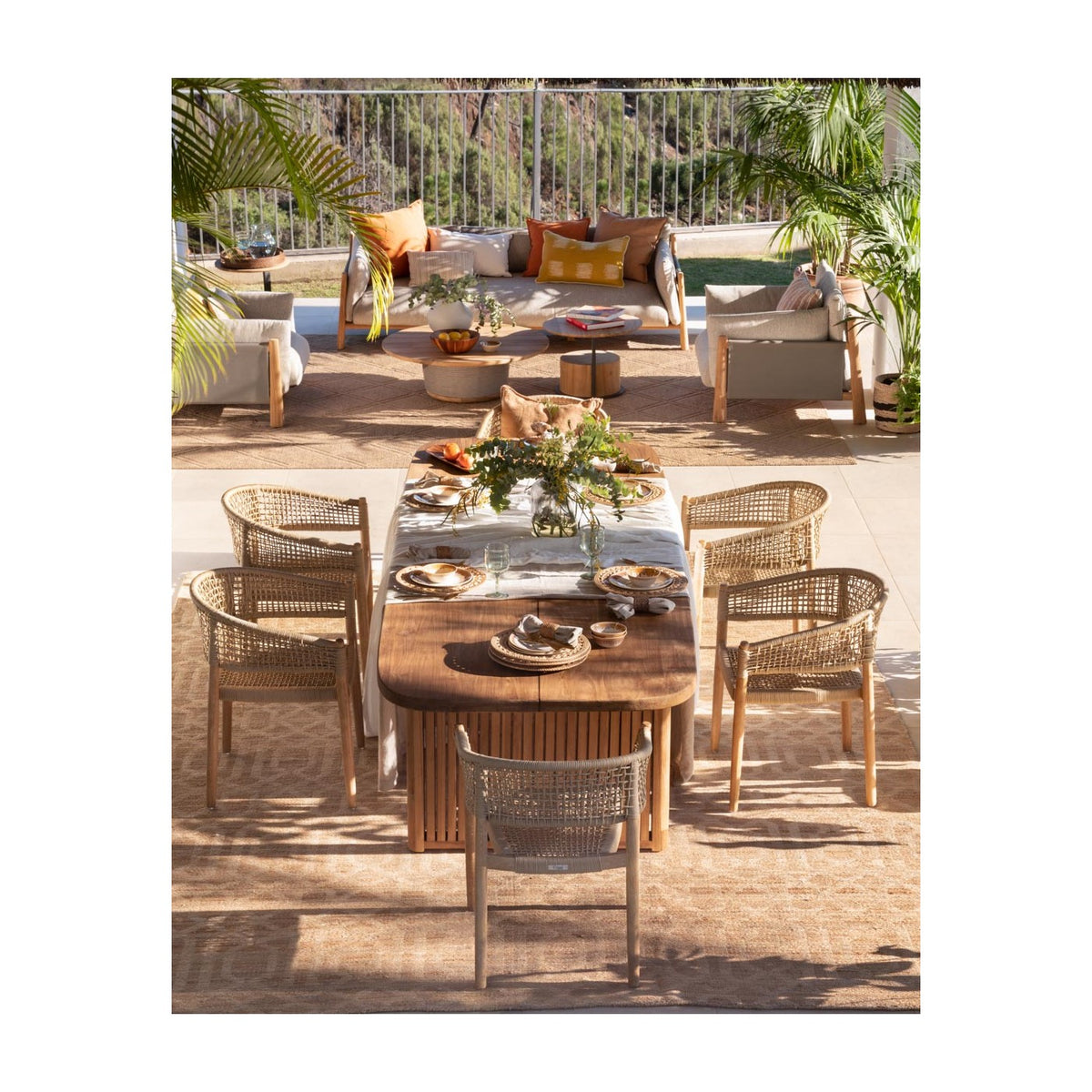Mesa de comedor de teca para jardín 240 Stintino