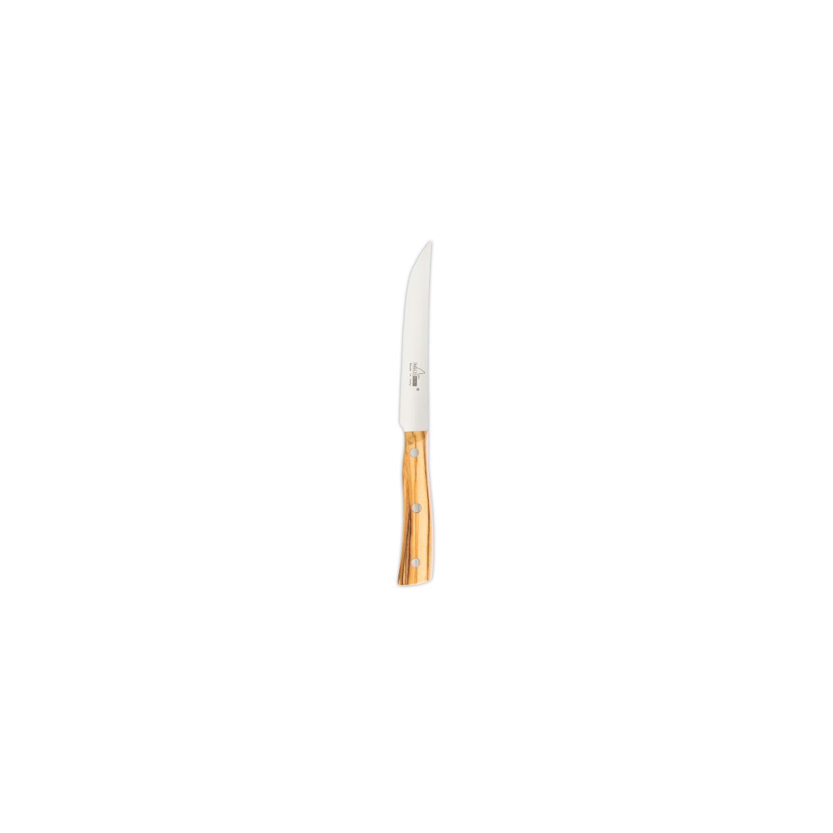 Set de 6 cuchillos chuleteros semidentados Maglionero Iside Olivo 12 cm en caja de madera