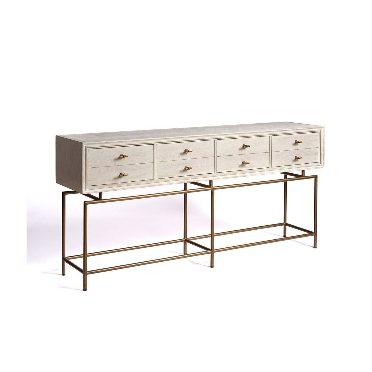 Consola blanco grisáceo con tiradores en T Sesimbra
