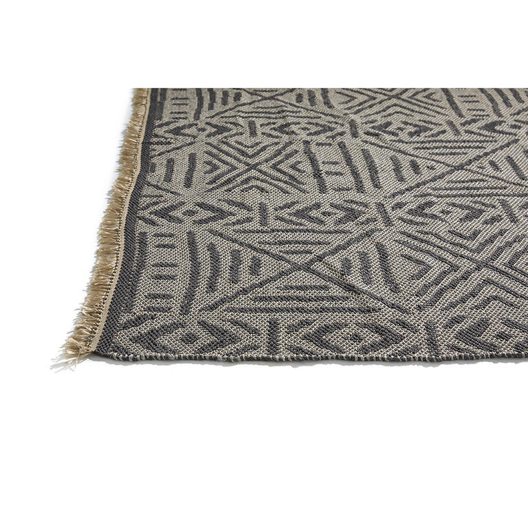 Alfombra negra indoor/outdoor de polipropileno Rodocrosita