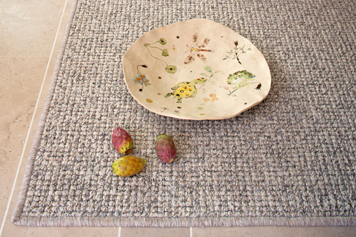 Alfombra redonda de bucle Pompas