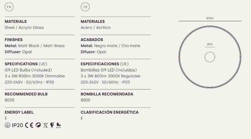 Aplique de Pared Ambor - A1283