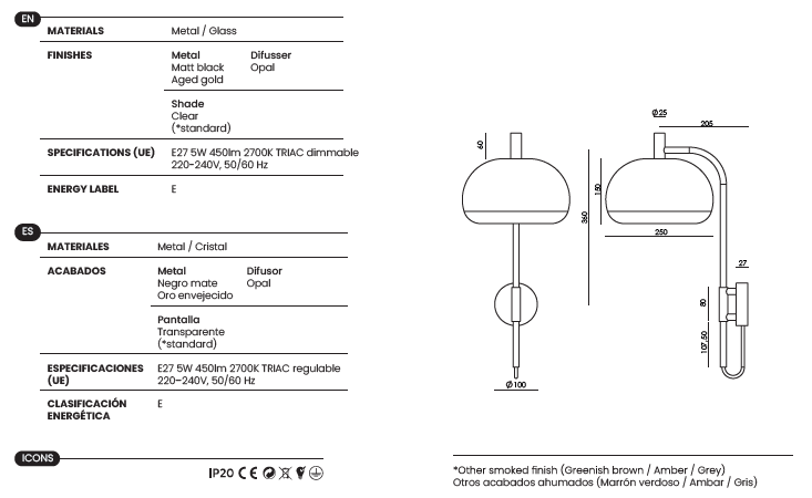 Aplique de Pared Cloud - A1345