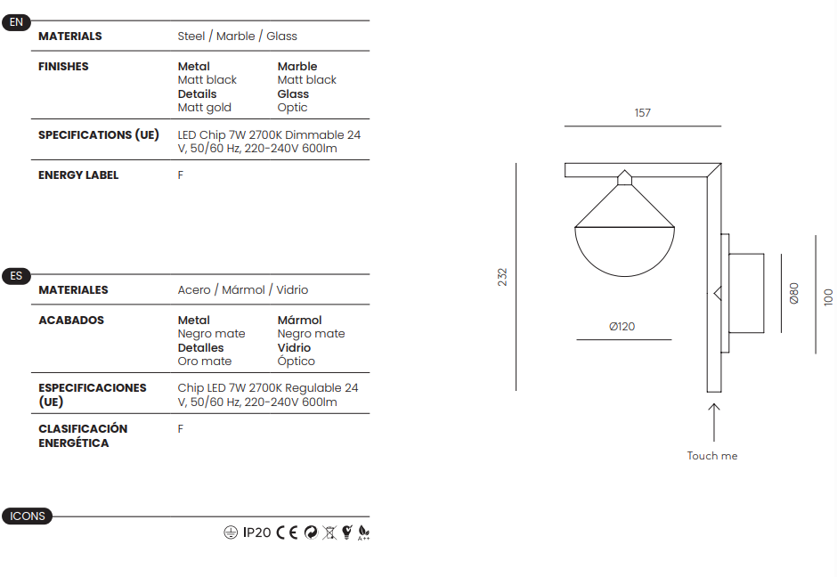 Aplique de Pared Nino - A1275
