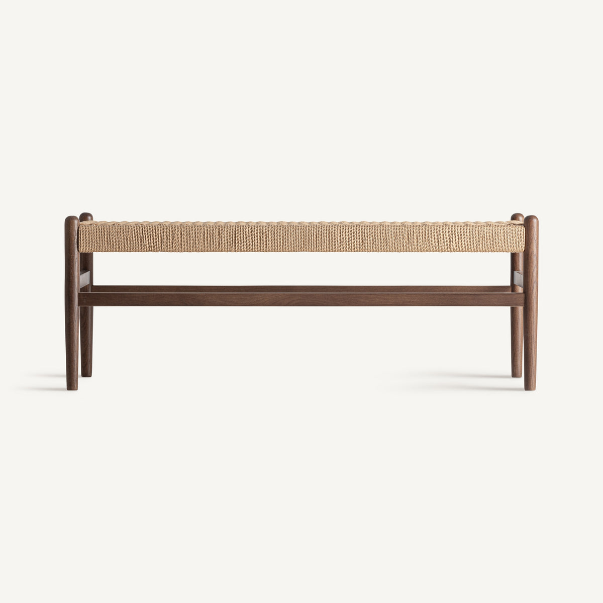 Banco de madera de haya y fibra natural Fornalutx