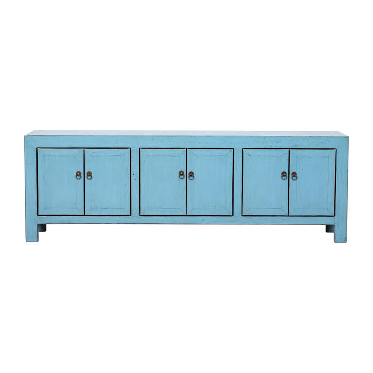 Piecero azul de pino con 6 puertas Cardo