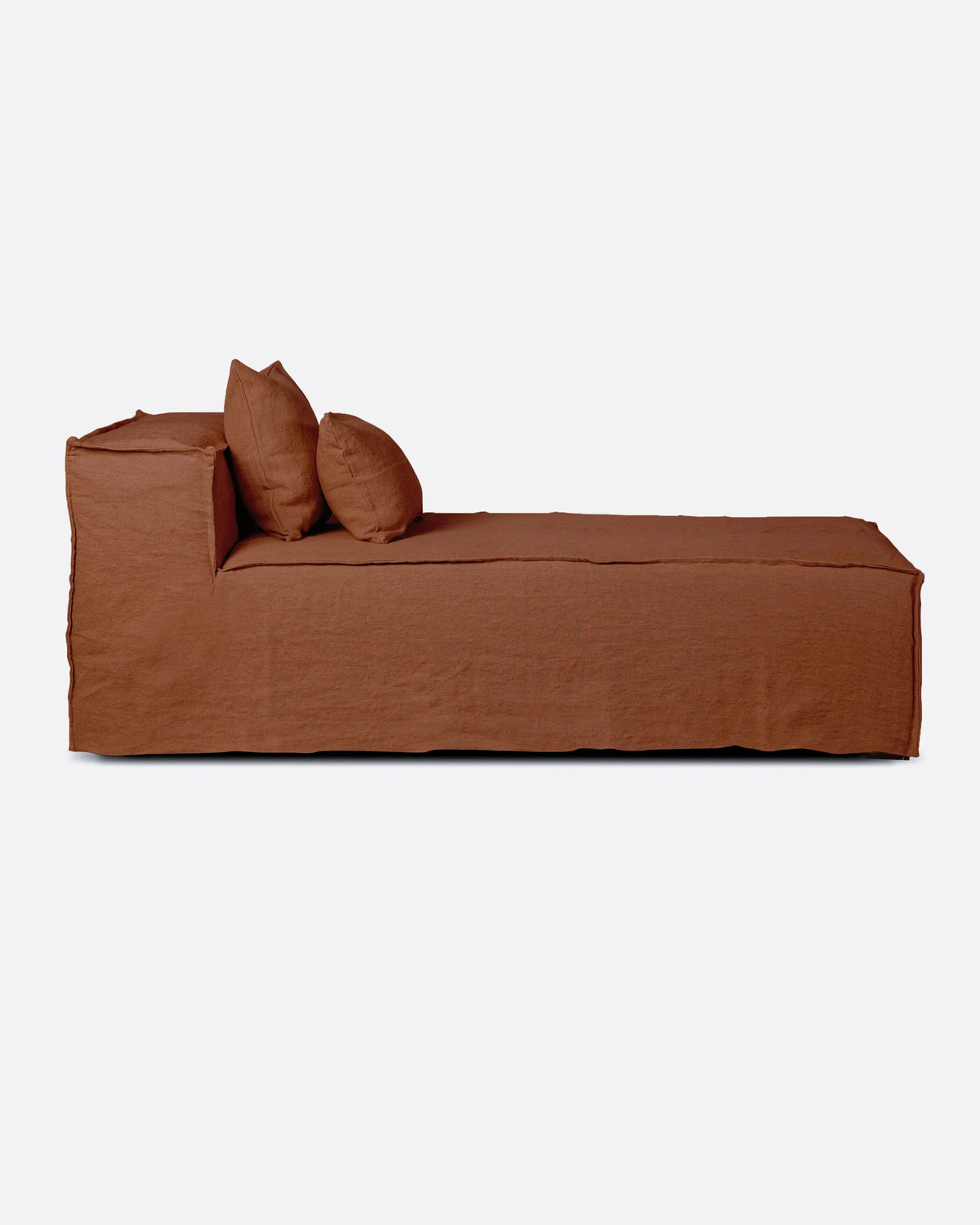 Chaise longue con funda de lino Setenil