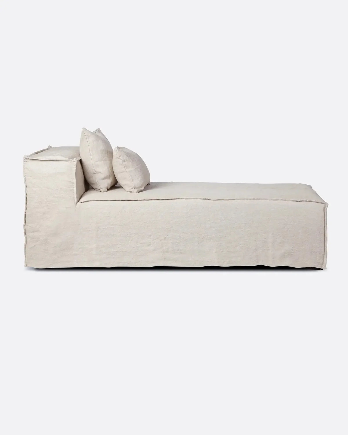 Chaise longue con funda de lino Setenil
