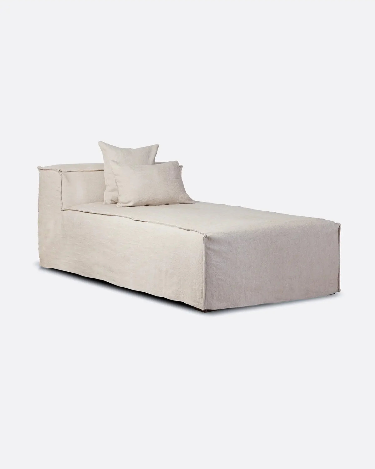Chaise longue con funda de lino Setenil