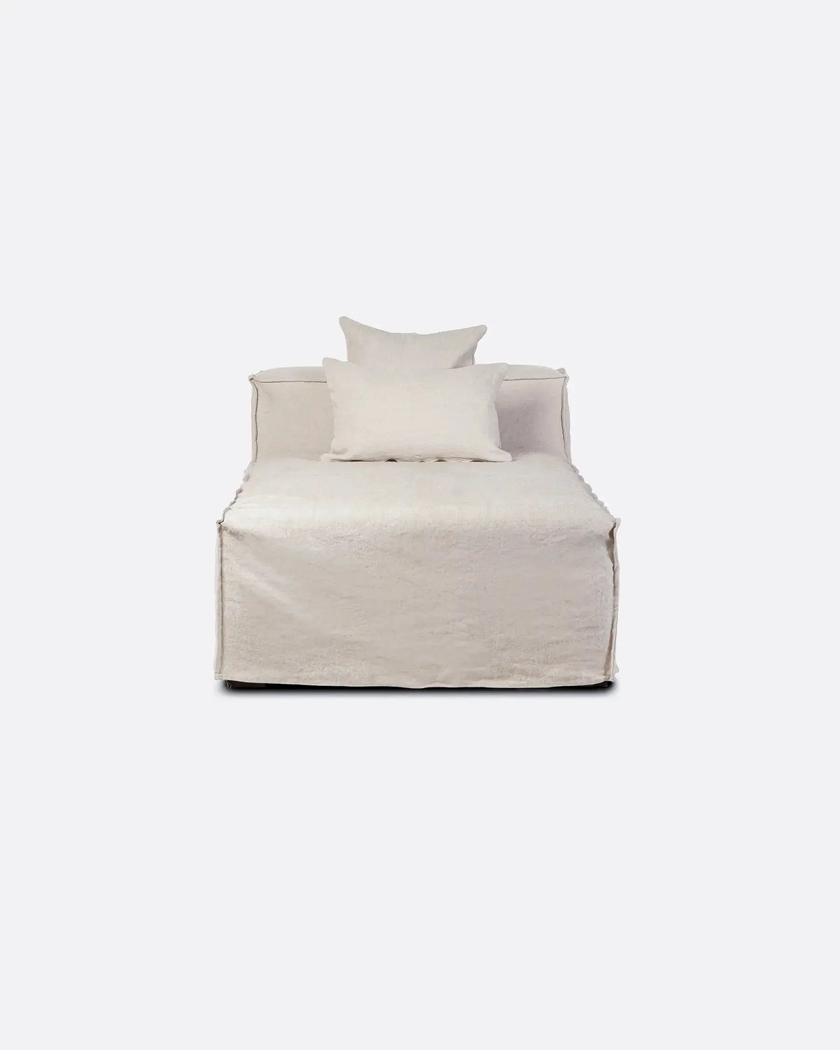 Chaise longue con funda de lino Setenil