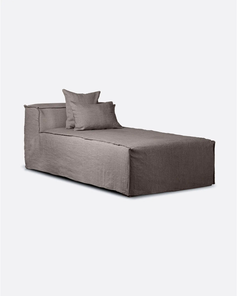 Chaise longue con funda de lino Setenil