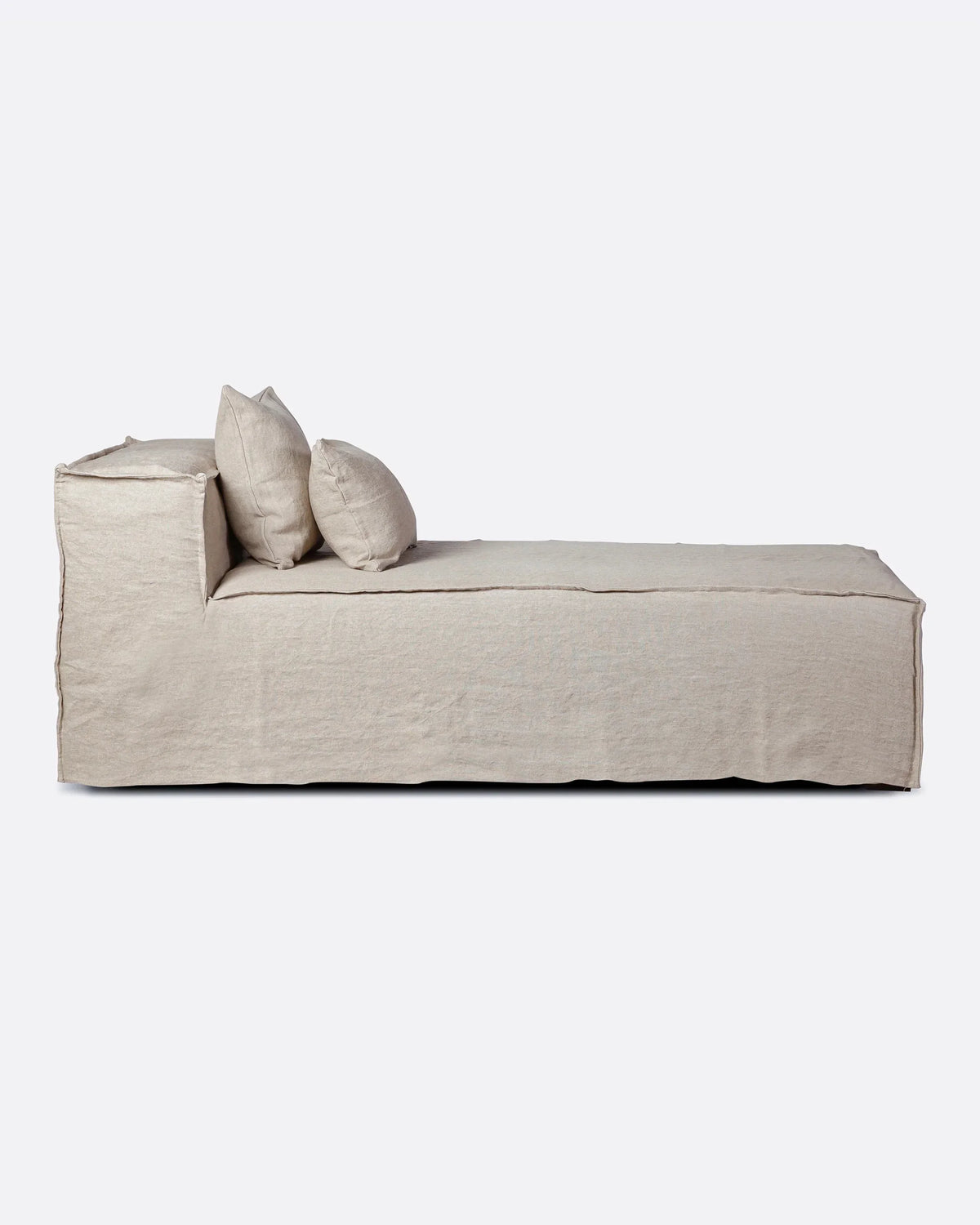 Chaise longue con funda de lino Setenil
