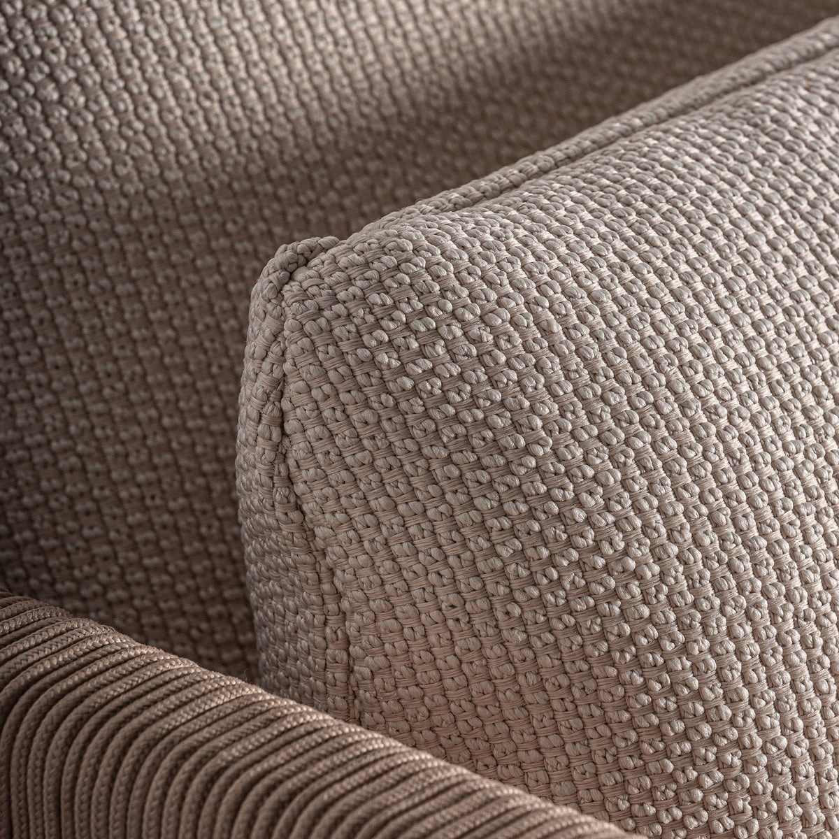 Chaise longue de teca y cuerda Fustam