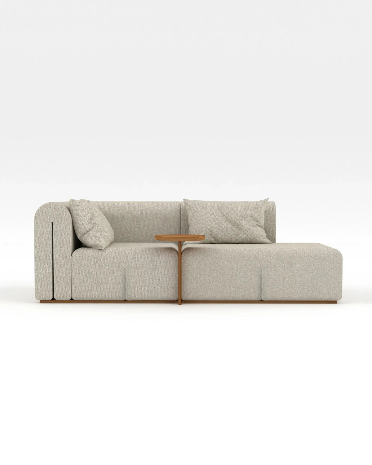 Chaise longue izquierda de olefina reciclada Nora