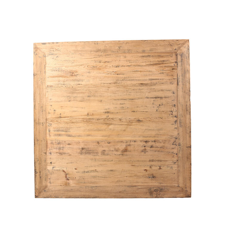 Mesa de comedor natural de olmo y hierro Orzán