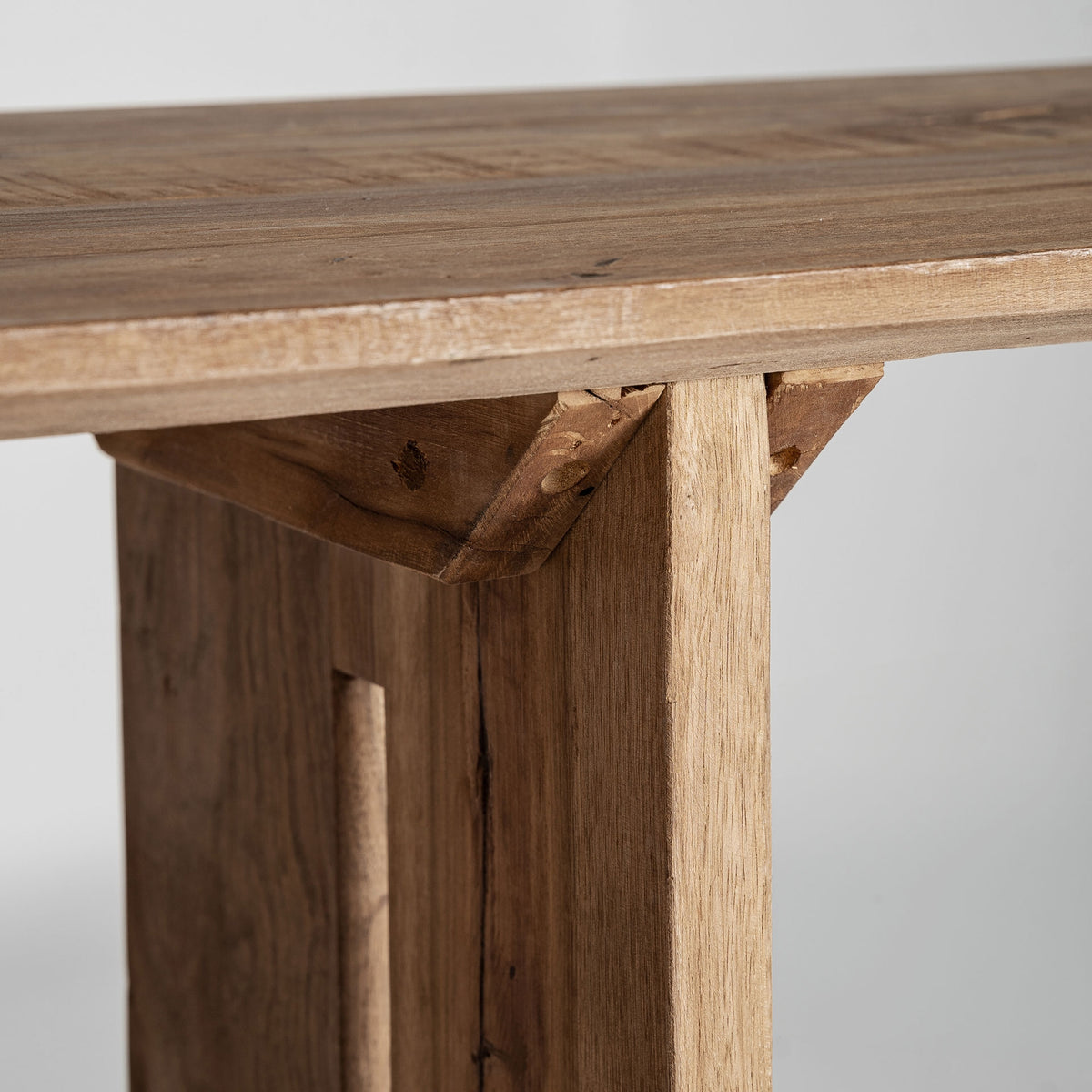 Consola de madera recuperada natural Binidalí