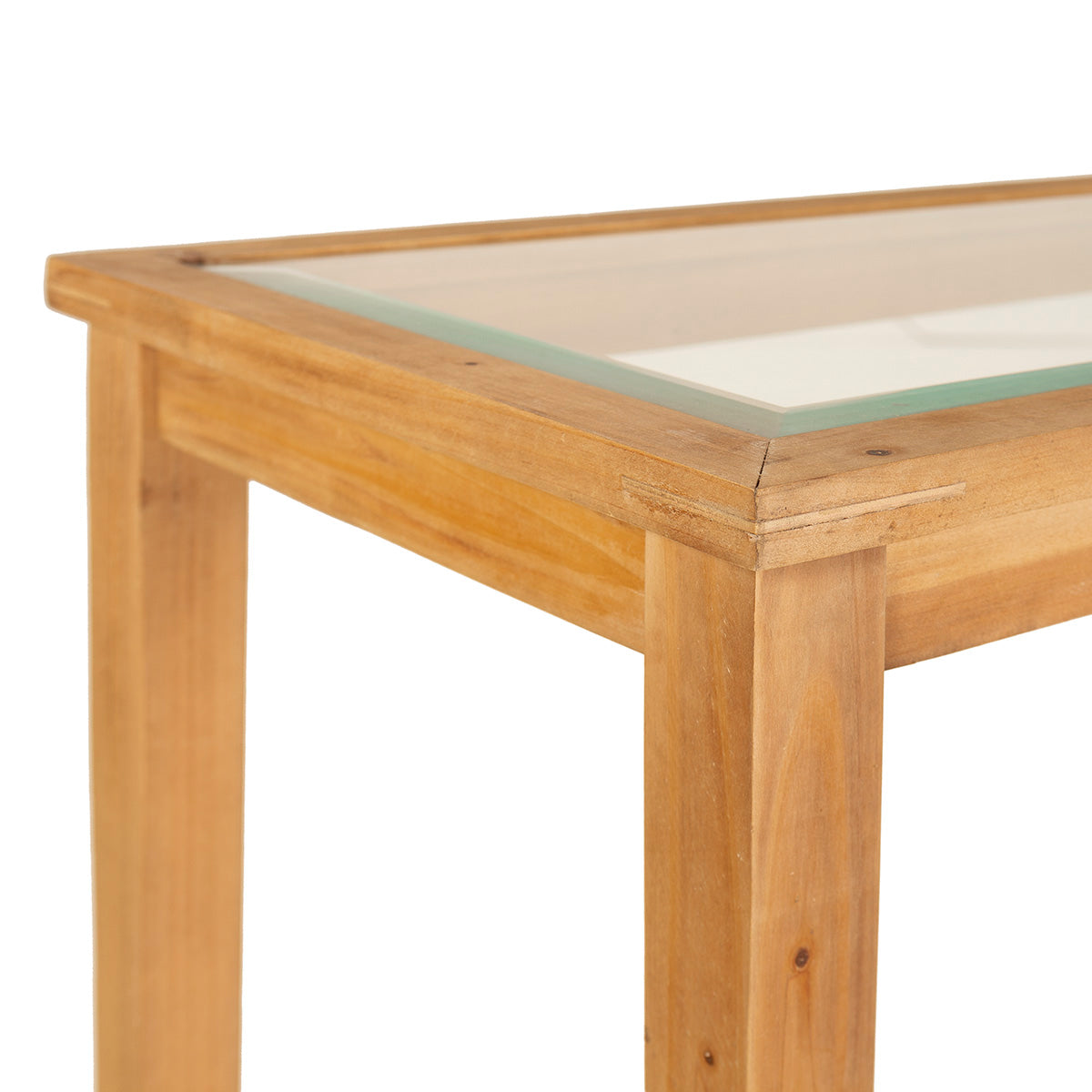 Consola de madera y ratán Kalymnos