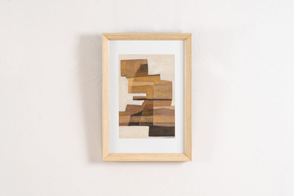 Cuadro Abstracto Tierras - #pino_y_jacaranda#
