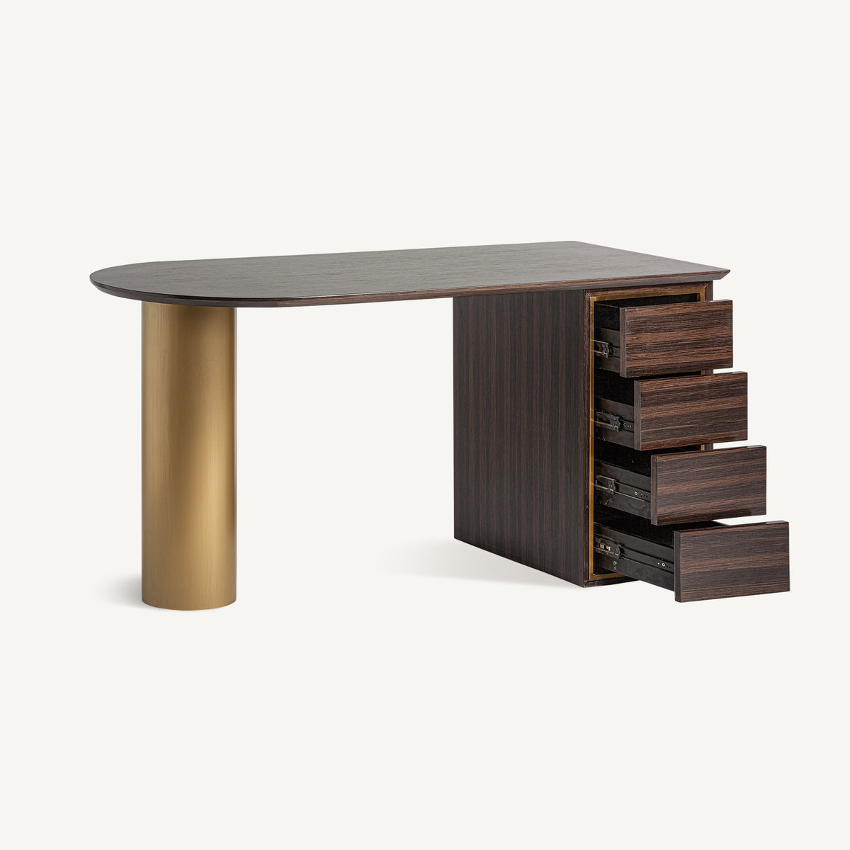 Escritorio de madera de pino y acero Spetses