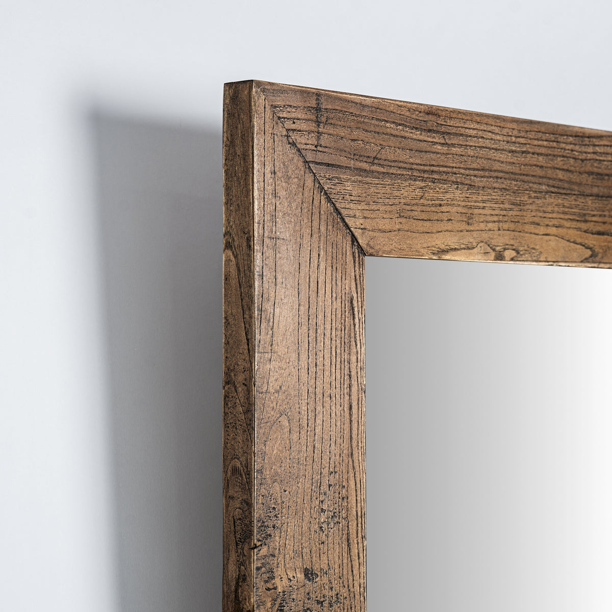 Espejo de madera de olmo Agistri 140 x 140 cm