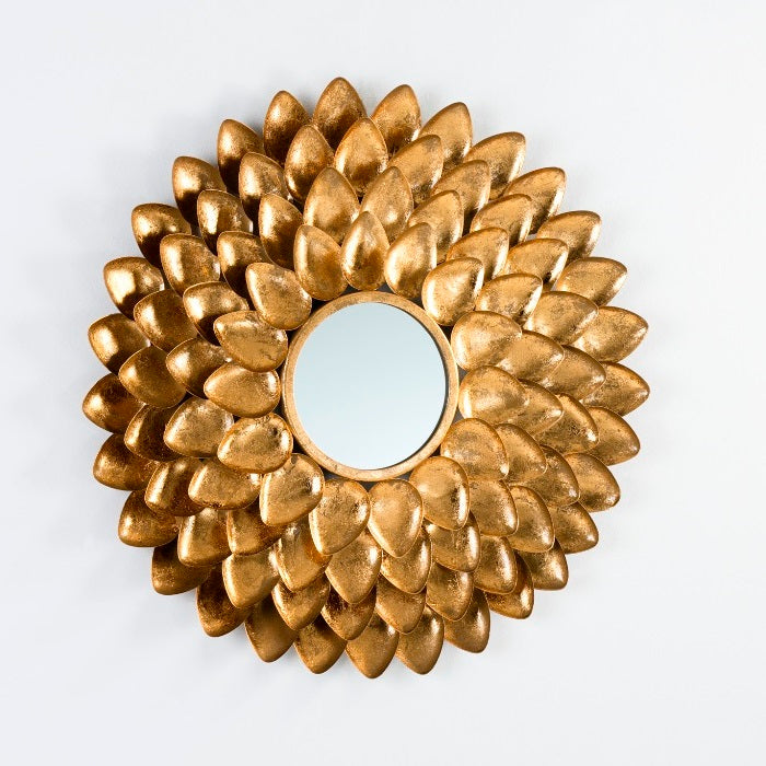 Espejo de metal dorado Aigaleo