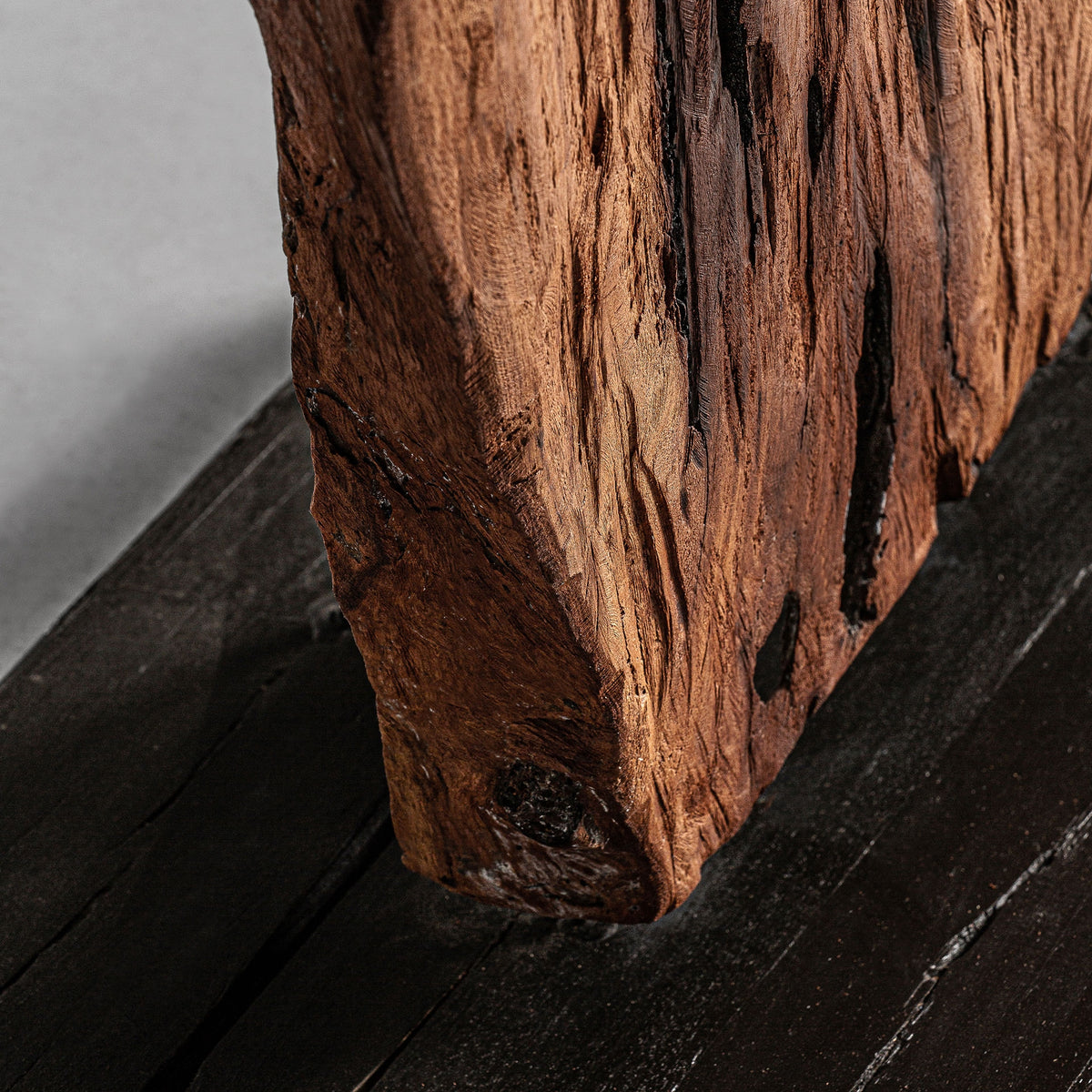 Espejo de pie de madera de teka Zagori
