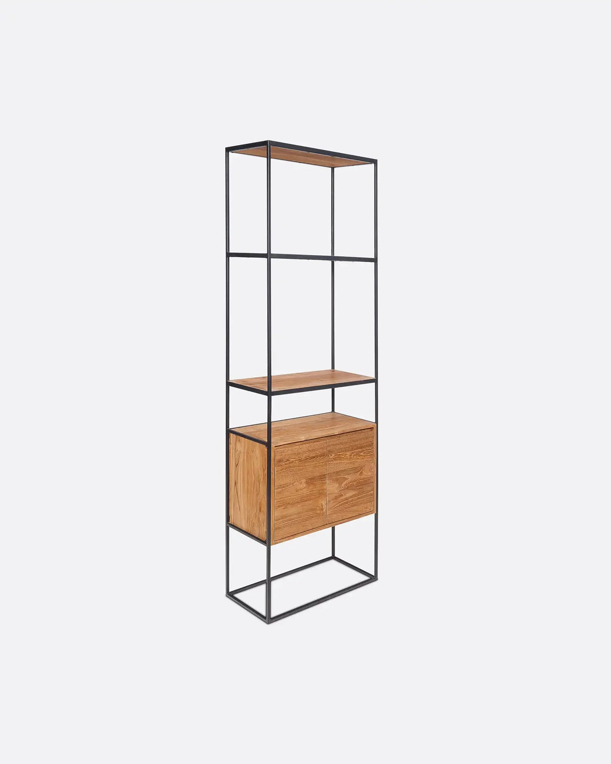Estantería de teca reciclada y hierro Onetwo