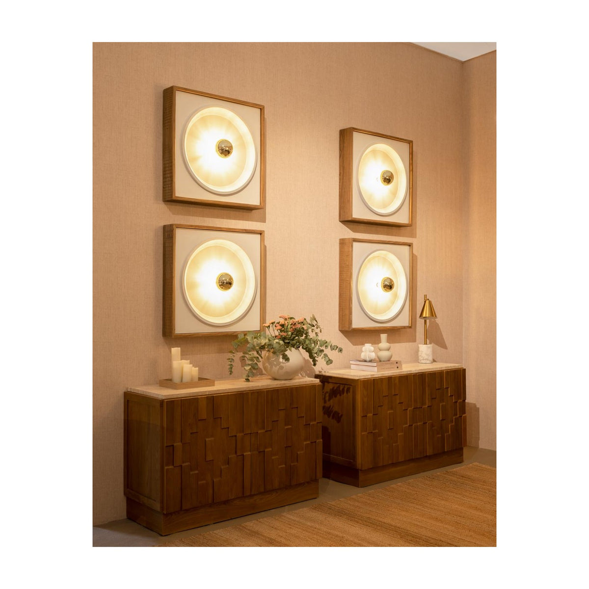 Aplique escultórico de madera de olmo Houmt