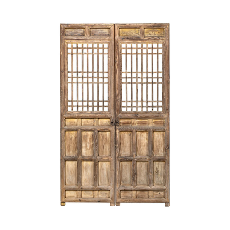 Puerta antigua de pino con 2 hojas Albendiego