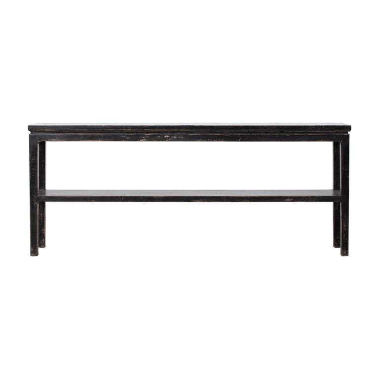 Consola negra de pino Alojera