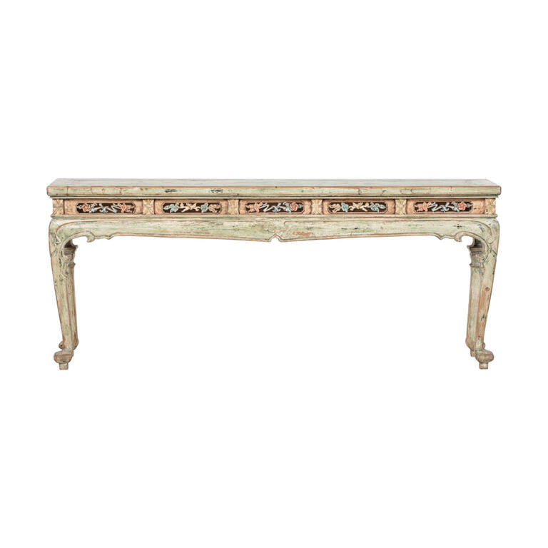Consola antigua multicolor de pino Yanming