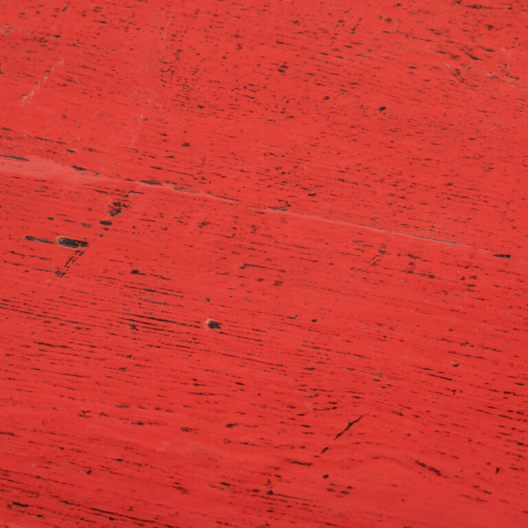 Cómoda antigua roja de pino con 3 cajones y 4 puertas Yunan