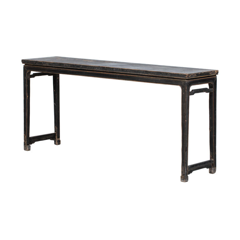 Consola antigua negra de pino Lianyan
