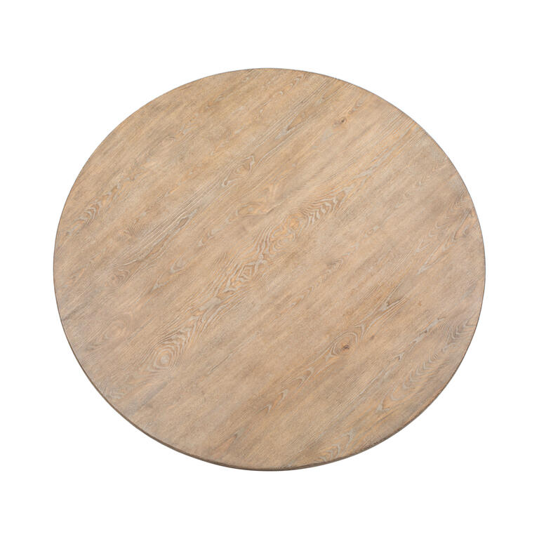 Mesa de comedor redonda natural de olmo Ø150 cm Luwen