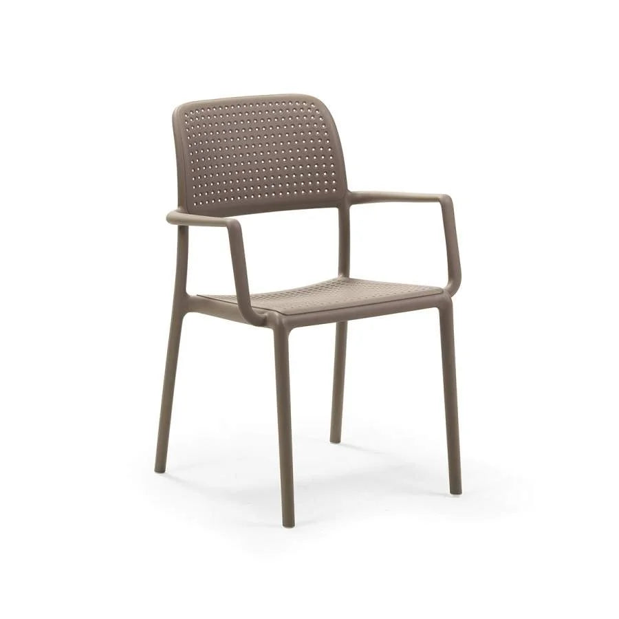 Set bistró de mesa Clip y sillones Bora Nardi – Sillón Bora, topo