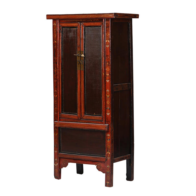 Armario antiguo multicolor de olmo con 2 puertas Taoling