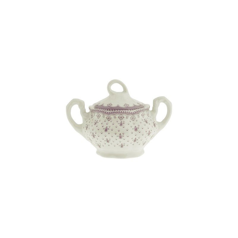 Juego de Té de 15 Piezas La Cartuja Colección Flor de Lis Rosa - #pino_y_jacaranda#