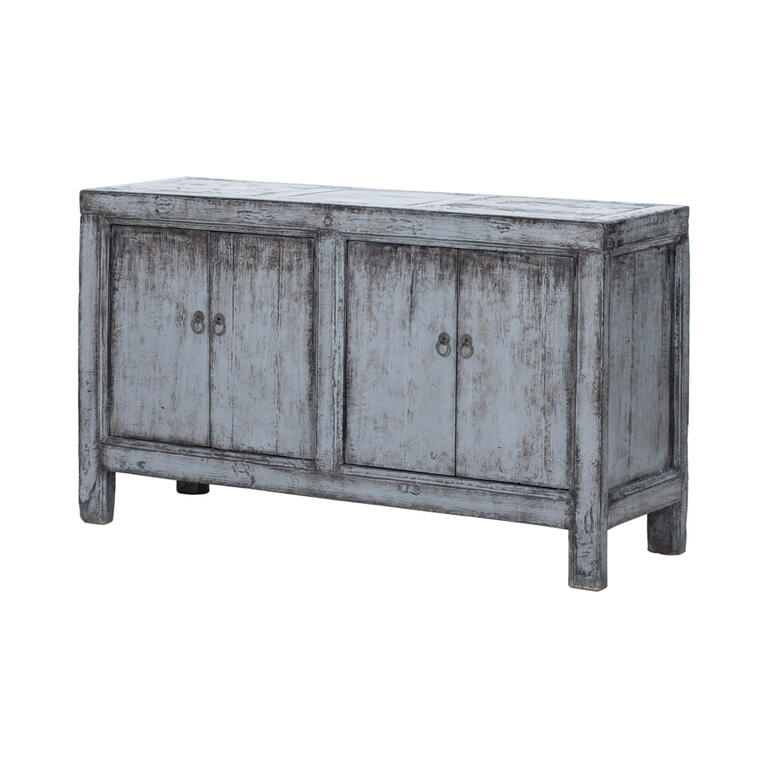 Cómoda antigua gris de olmo con 4 puertas Yansong