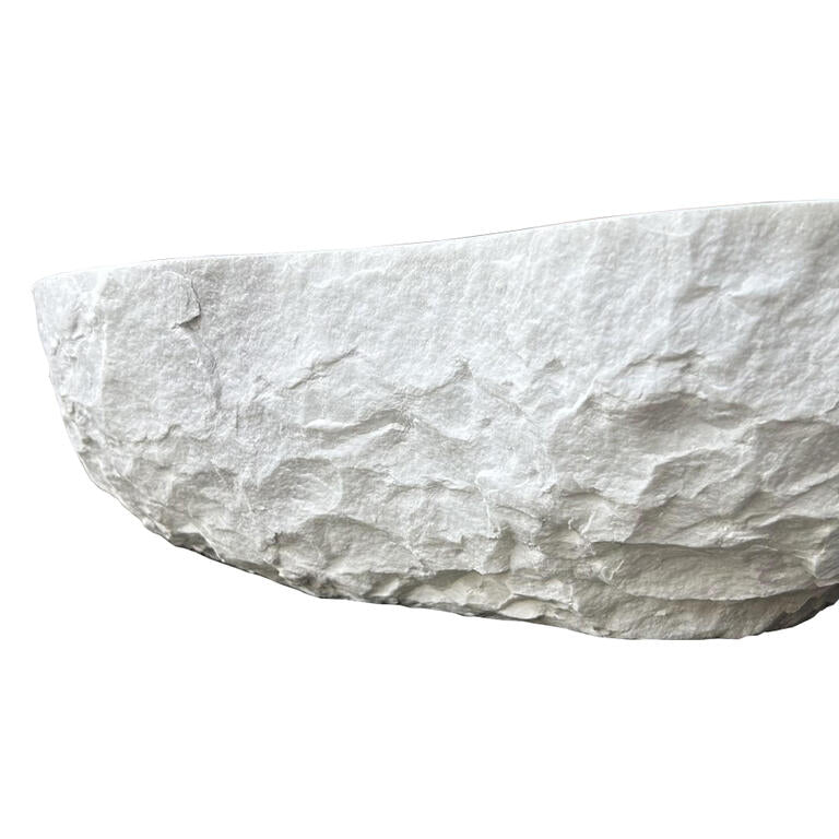 Lavabo irregular blanco de mármol Dolomita